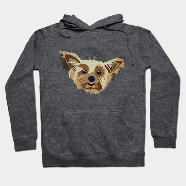 Ellie the Yorkie – Cute Dog Art Hoodie by Design Garden